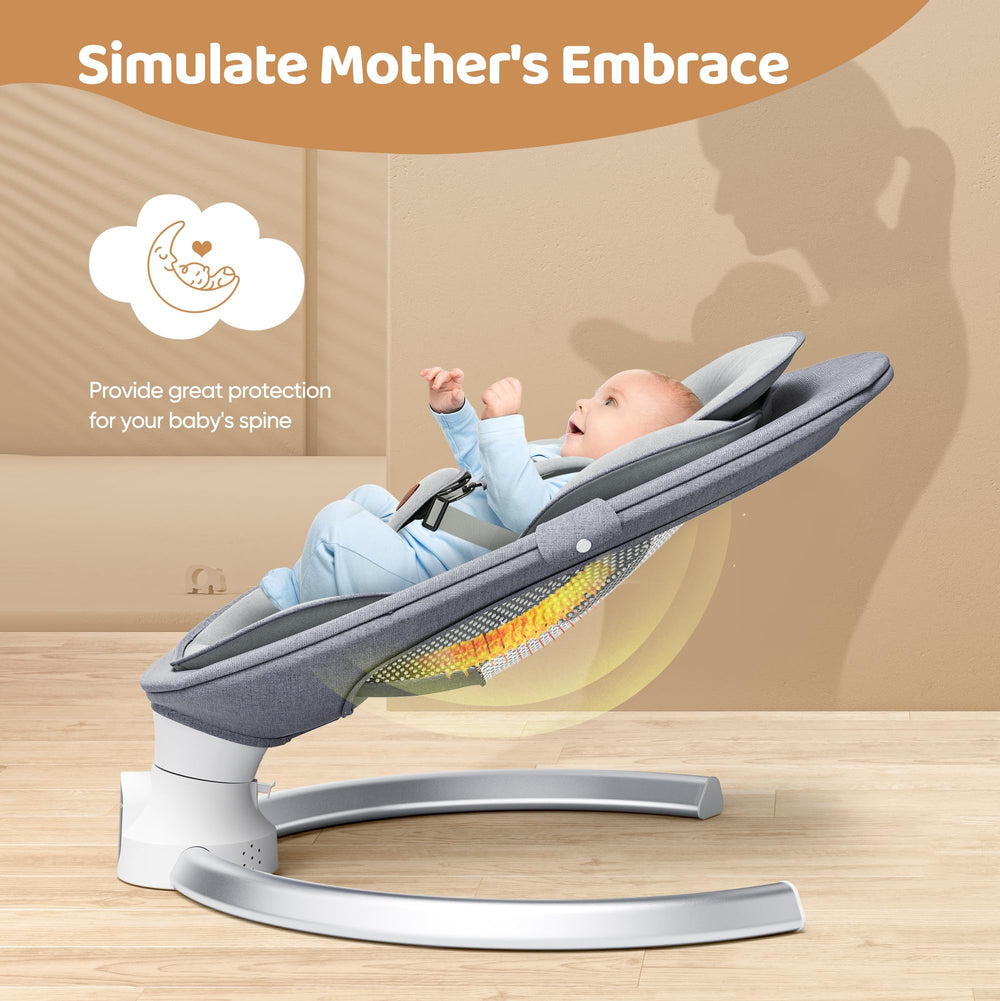 Smelluck baby swing aircraft aluminum frame looks sturdy
