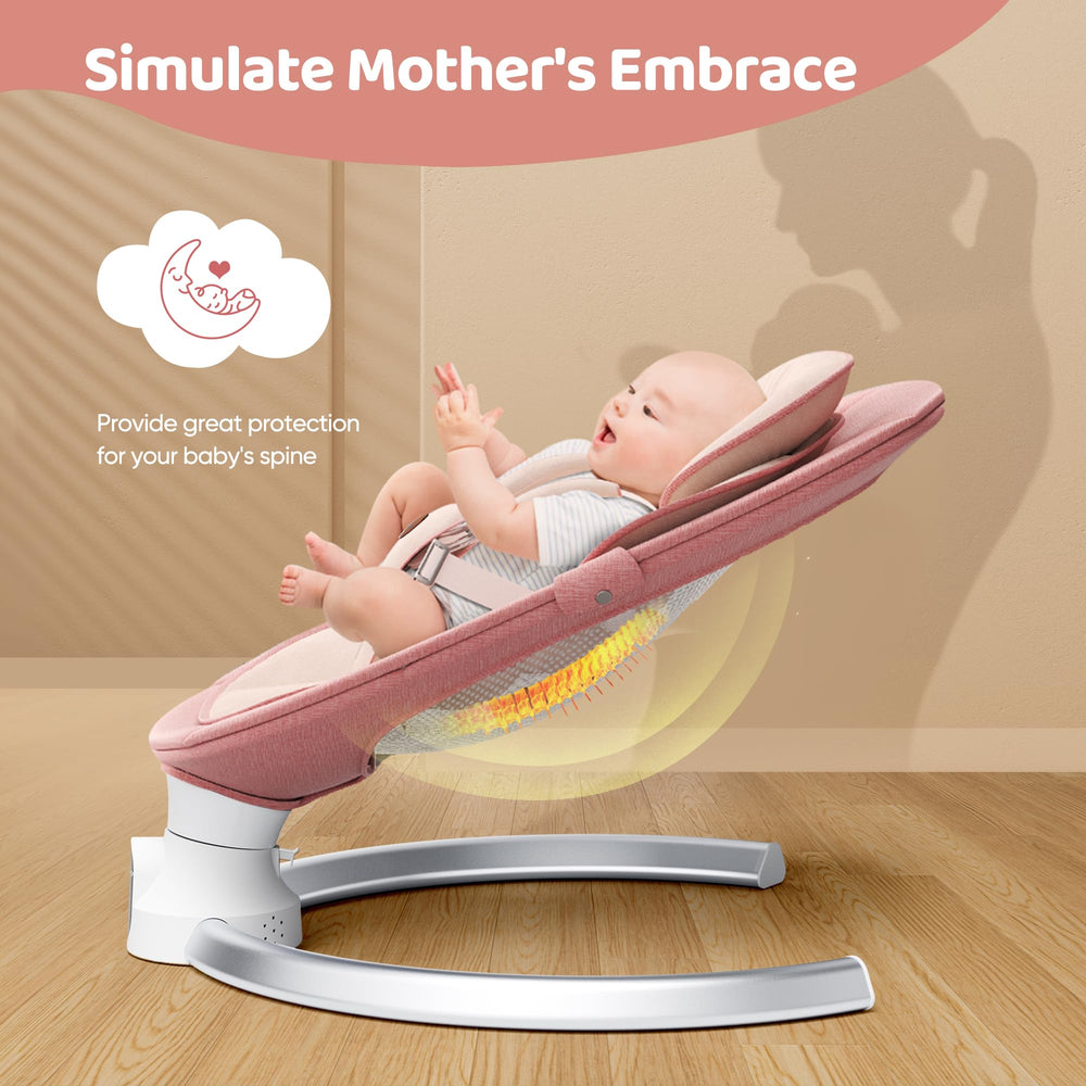 Smelluck baby swing pink lullabies highlights built-in tunes for bedtime routines