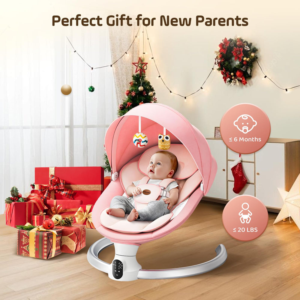 Smelluck baby swing pink outdoor ready design suits indoor and outdoor naps