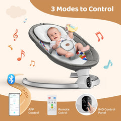 Smelluck baby swing touchscreen panel enables quick, touch-friendly adjustments