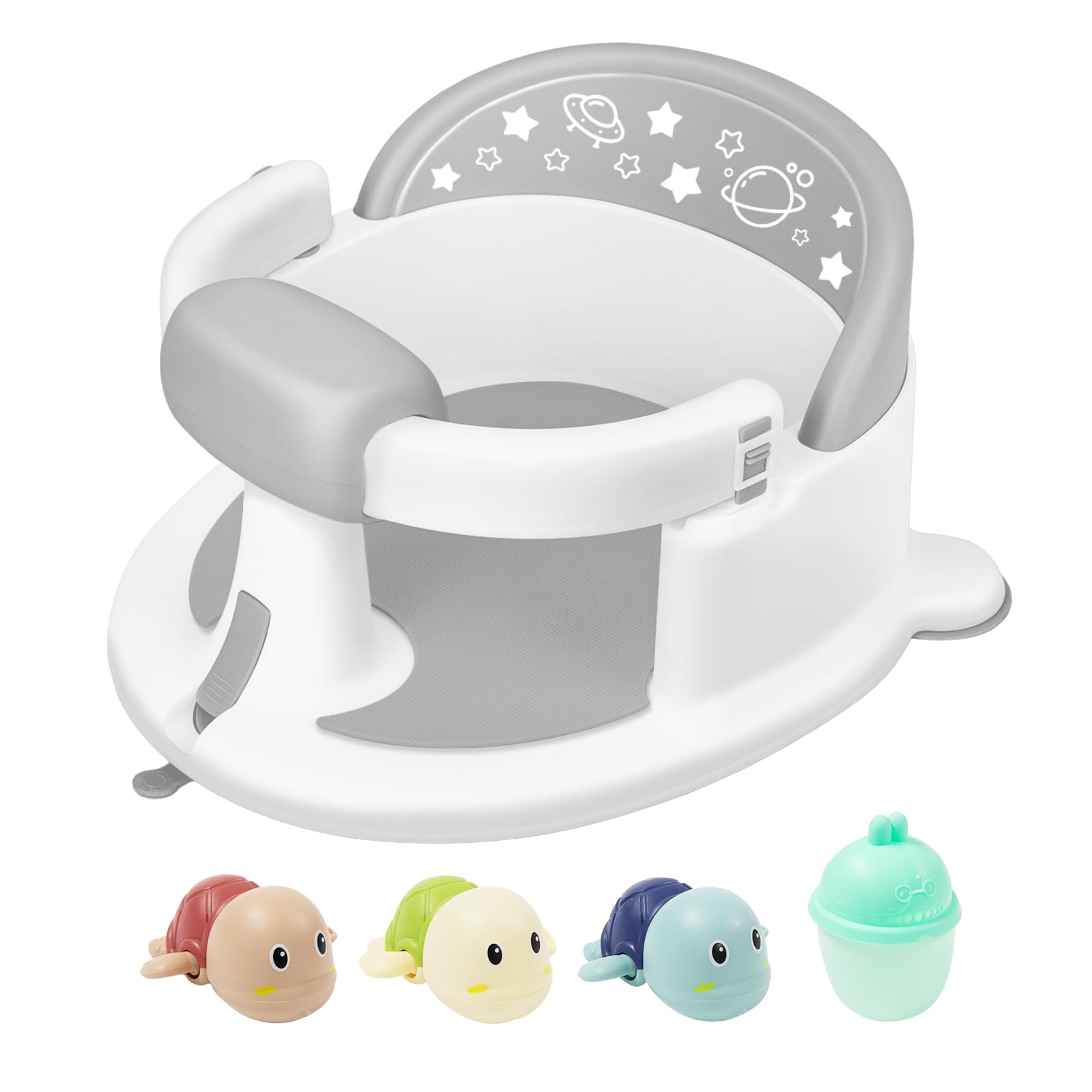 SMGZG baby bath seat ergonomic design supports head and back during baths