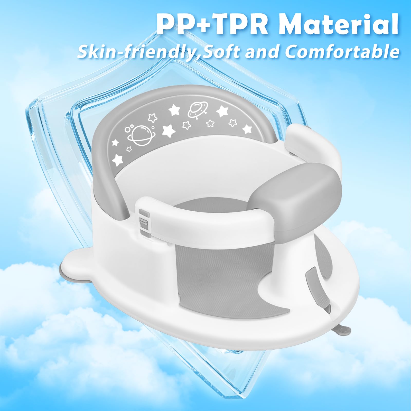 SMGZG foldable portable bath seat for easy setup and travel
