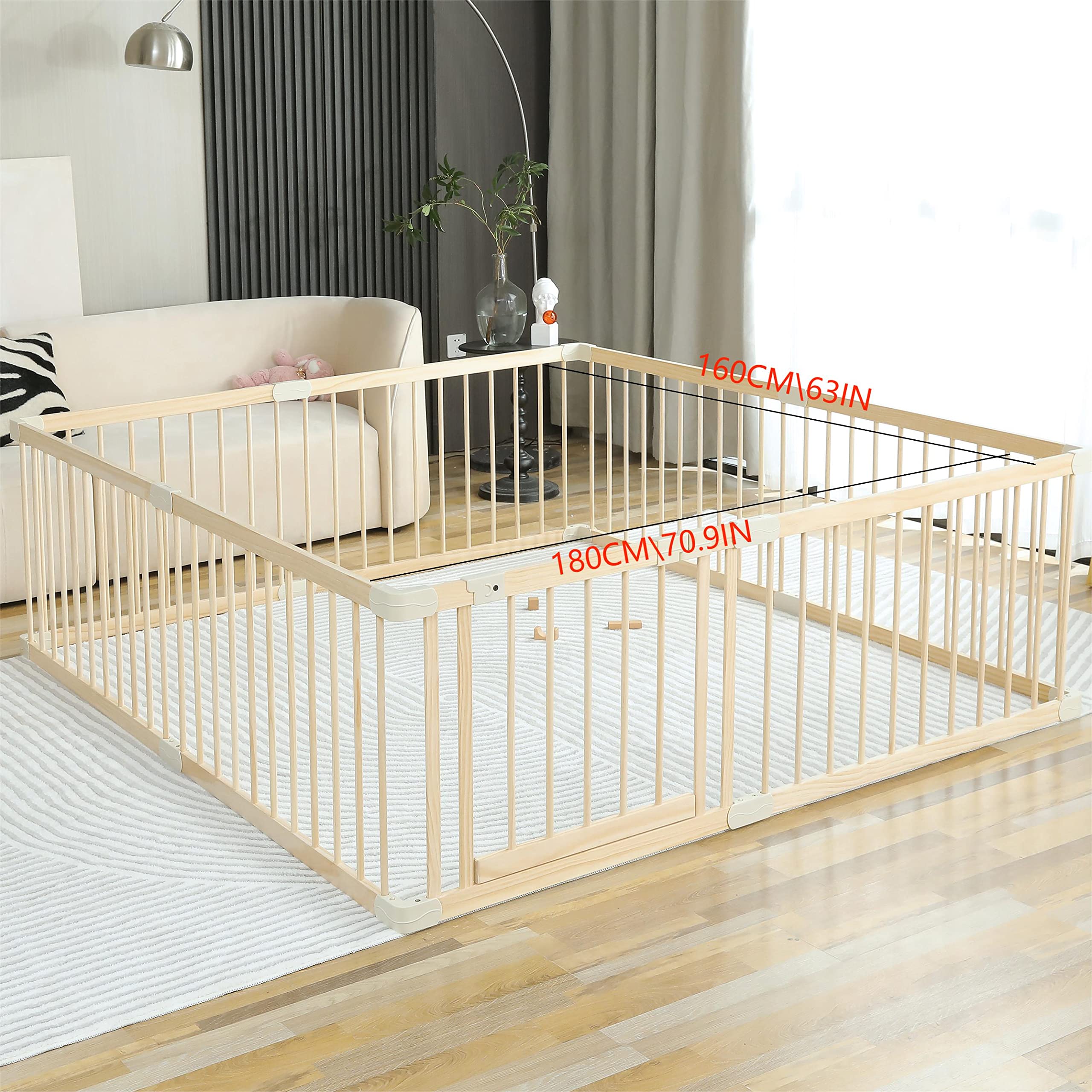 Smilebaby Conababy lightweight moveable playpen suggests easy relocation