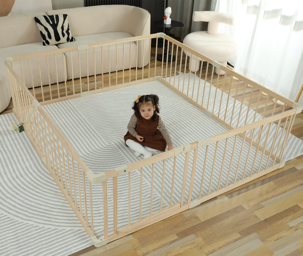 Smilebaby Conababy gate door playpen demonstrates easy caregiver access