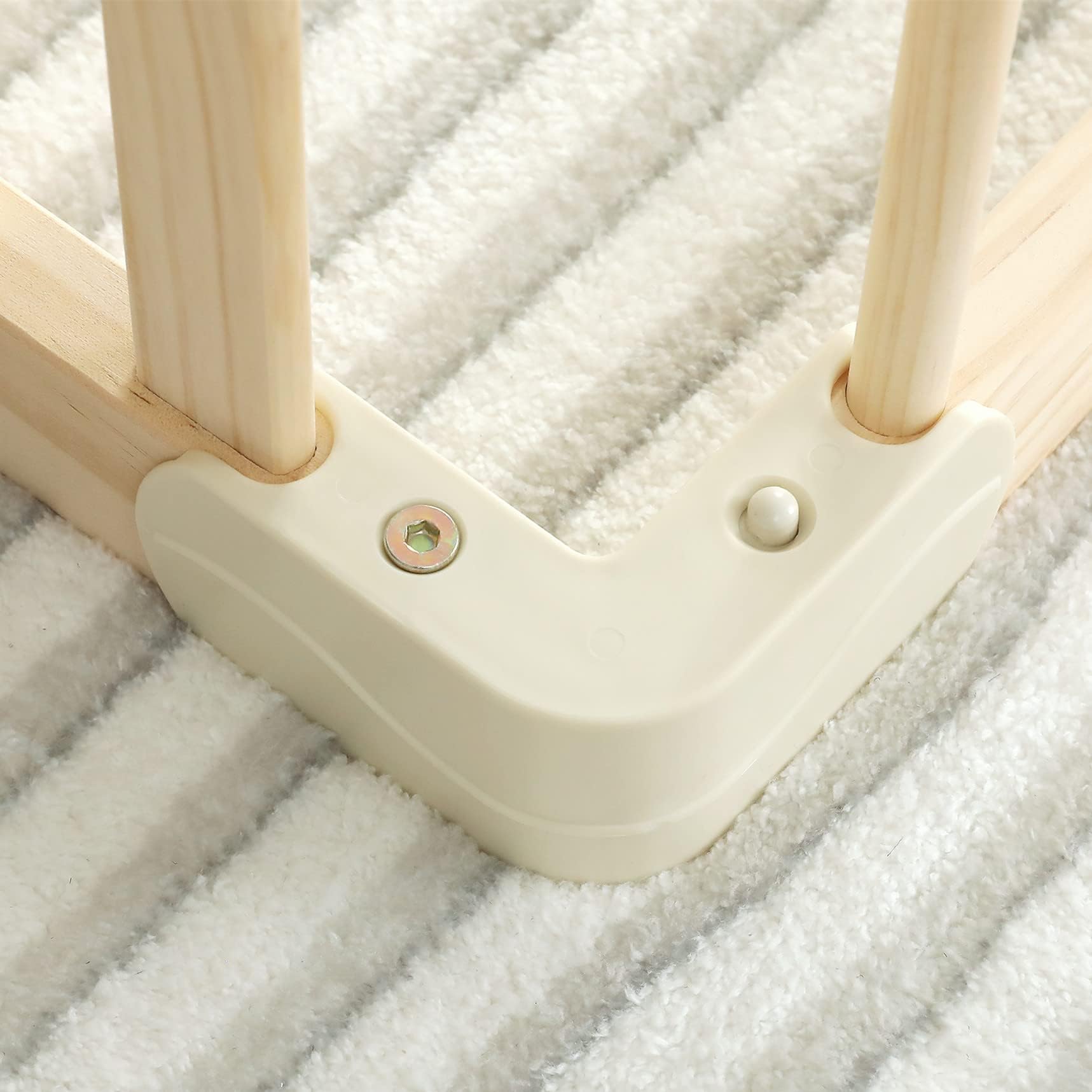 Smilebaby lightweight playpen moveable design for room-to-room use.