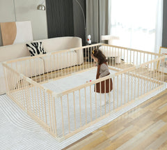 Smilebaby playpen connectors linking panels for quick reconfiguration.