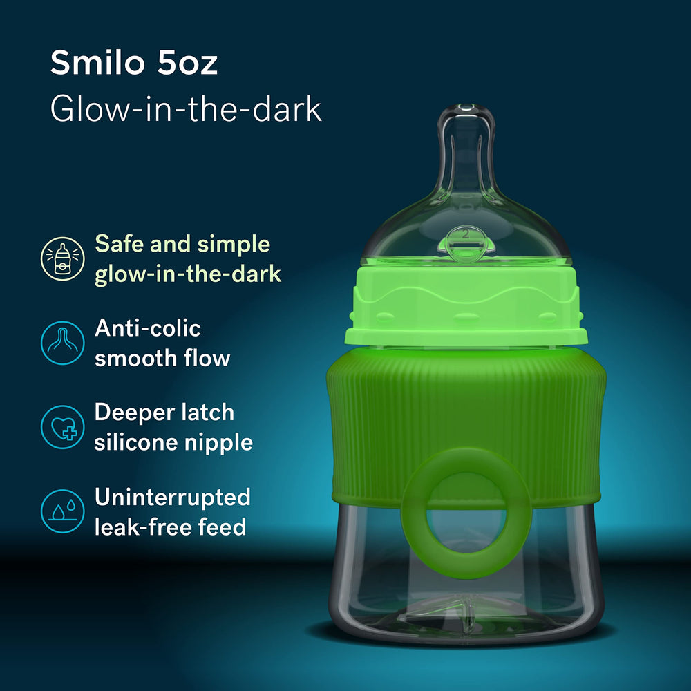 Smilo 3-pack bottles for 0-3 months supports gentle growth