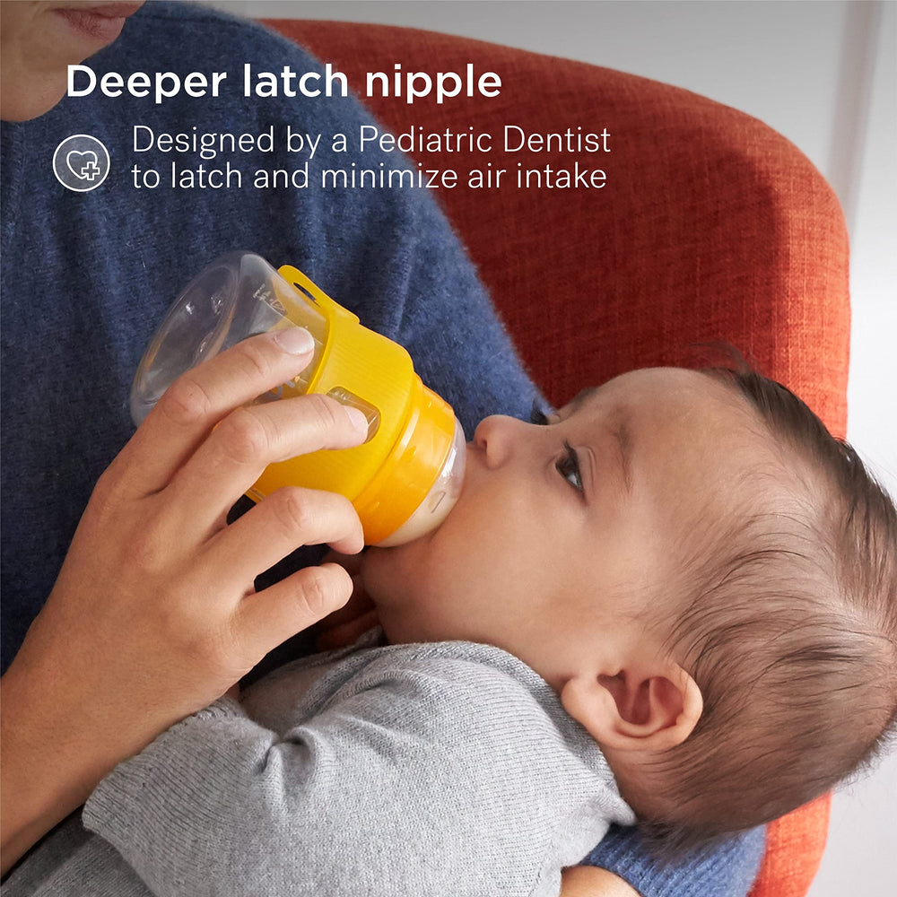 Smilo 3-pack baby bottles green demonstrates versatile feeding solution