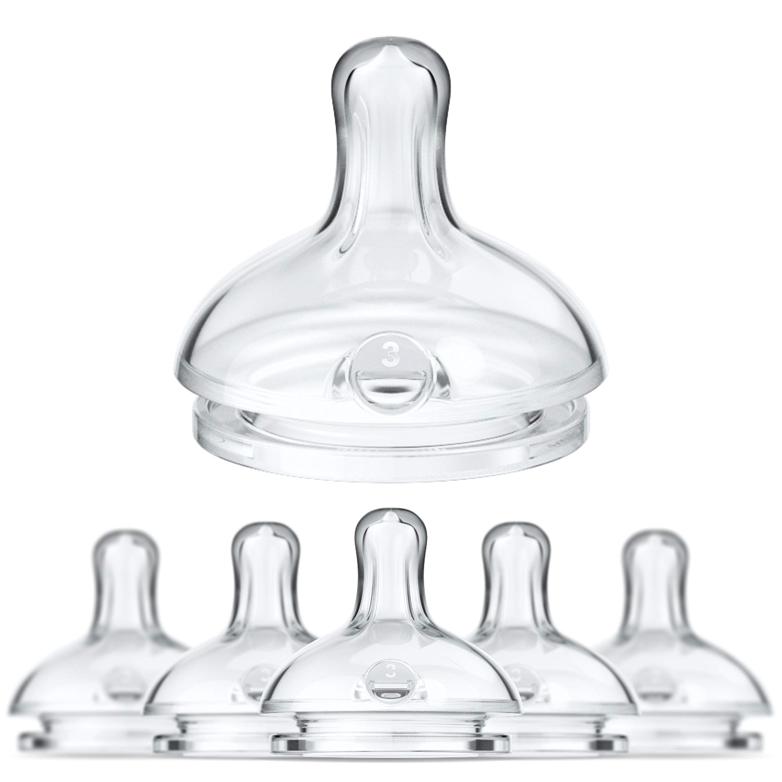 Smilo Anti-Colic Stage 3 closeup with smooth-flow nipple for calm feeds.