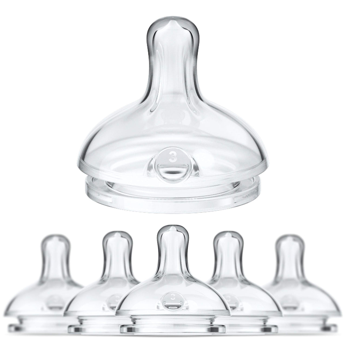 Smilo Anti-Colic Stage 3 closeup with smooth-flow nipple for calm feeds.
