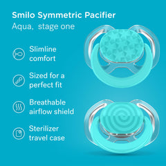 Smilo slimline nipple close-up highlighting slender design for natural jaw position