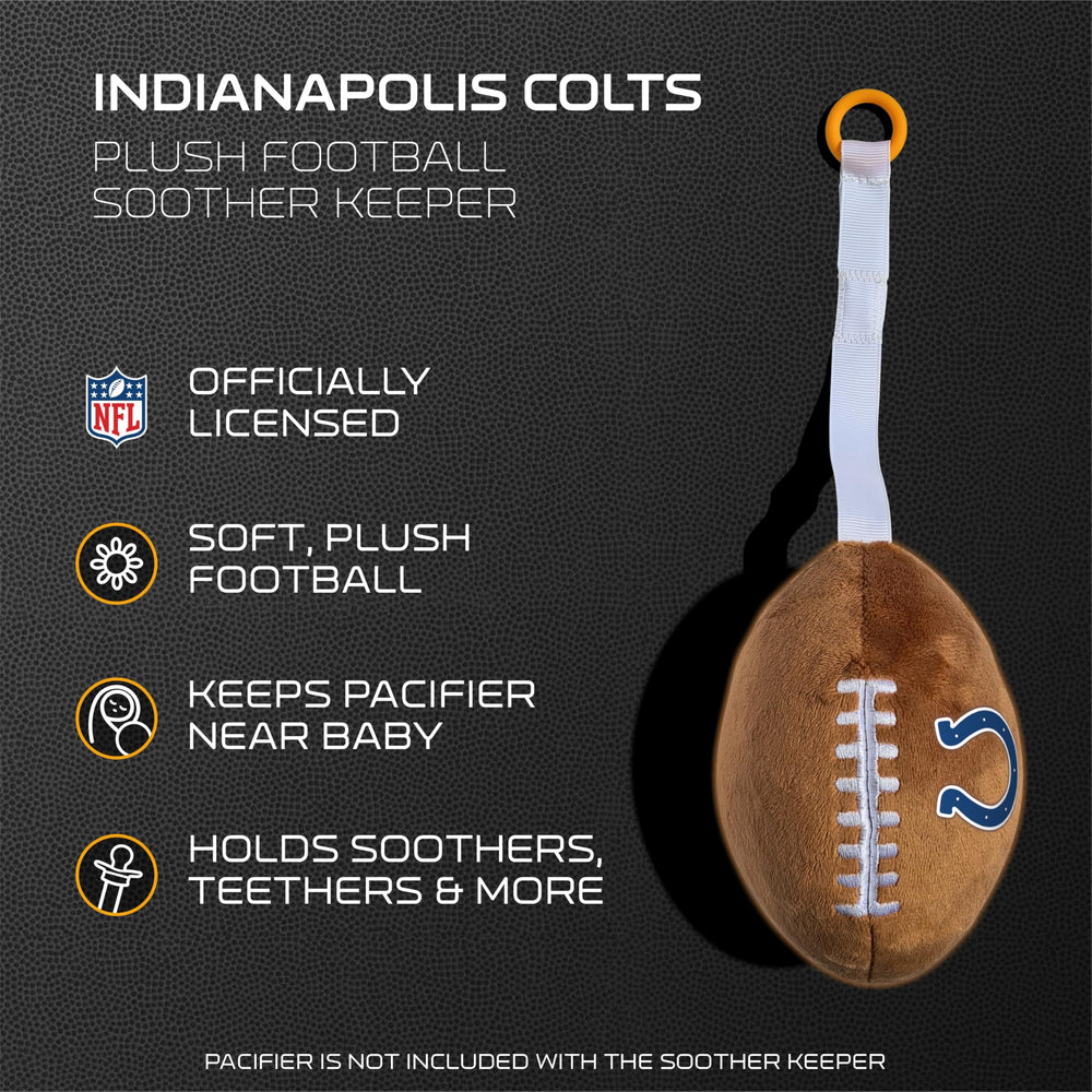 Smilo Colts logo detail highlights official NFL licensed branding and durability.