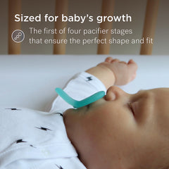 Smilo newborn pacifier one-piece design for safe cleaning and durability.