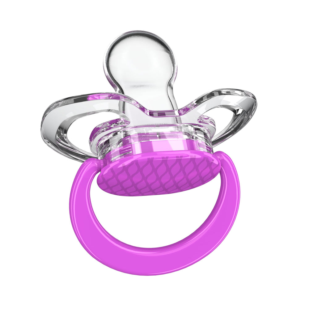 Smilo pacifier in nursery scene illustrates daily soothing at home