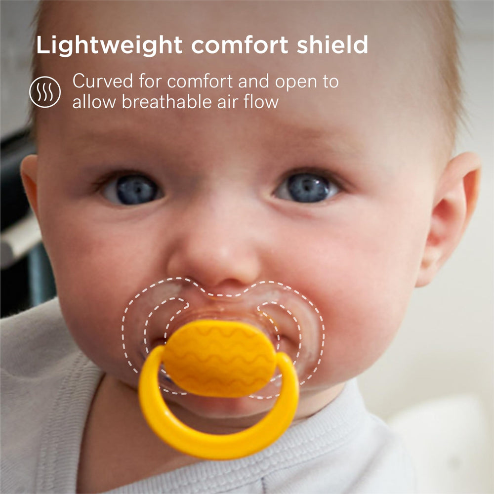 Smilo Stage 1 pacifier for newborns 0–3 months—comfortable fit during early months.