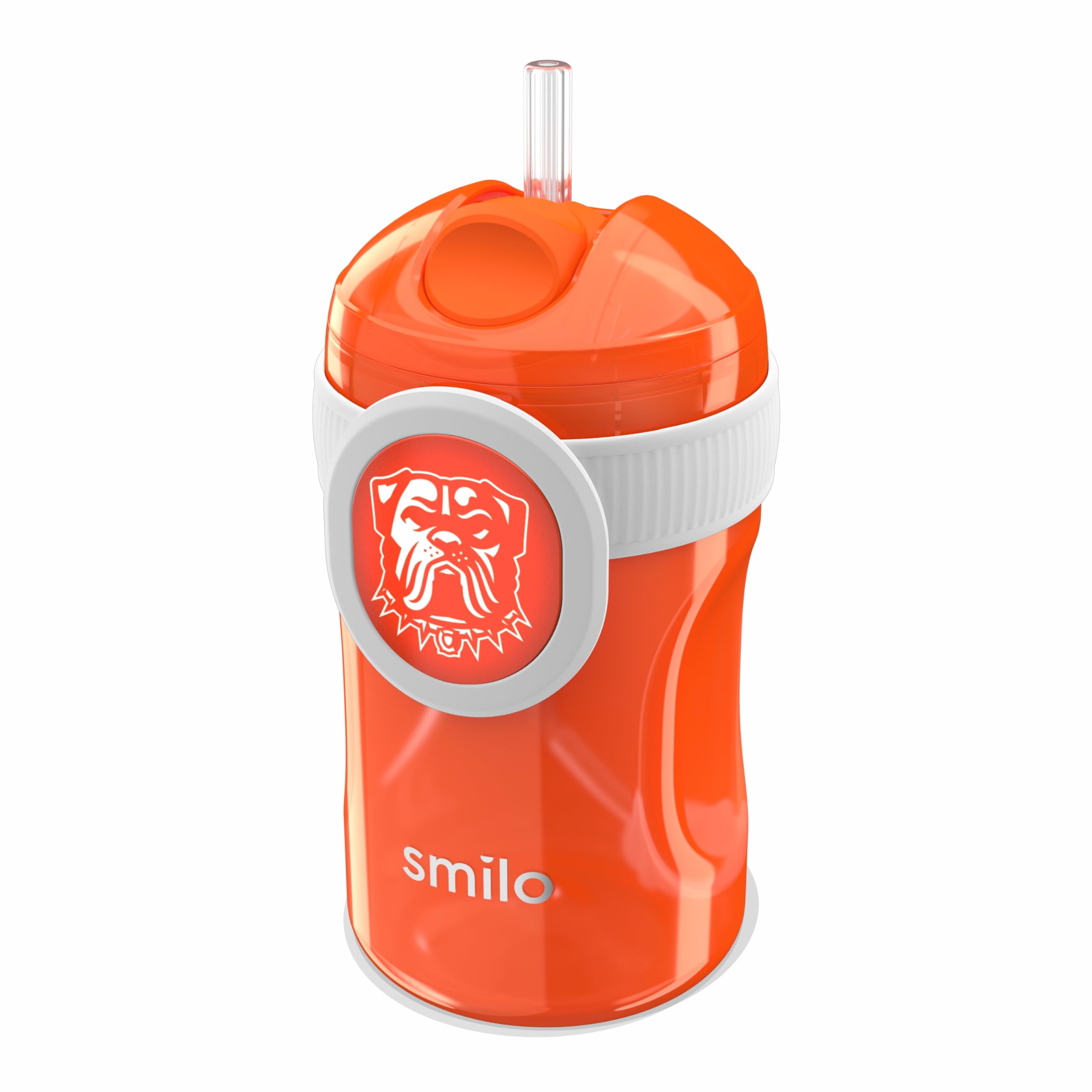 Smilo Straw Cup front with Browns logo for mess-free on-the-go pride.