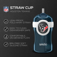 Smilo spill-proof lid keeps messes away during travel.