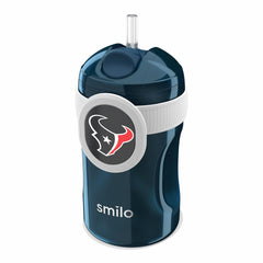 Smilo straw cup showing Texans logo for pride and easy sipping.