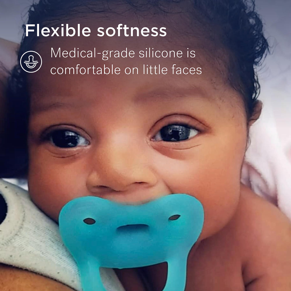 Smilo two-pack pacifier set offers convenient backups.