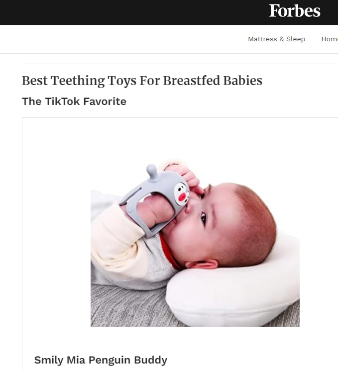 Smily Mia Easy-Grip Teether helps secure baby’s grasp