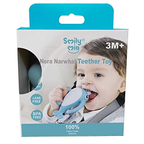 Smily Mia Narwhal gift box ready teether for baby showers