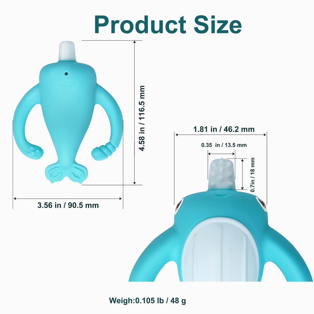 Smily Mia Narwhal multi-sensory toy with varying hardness and sounds