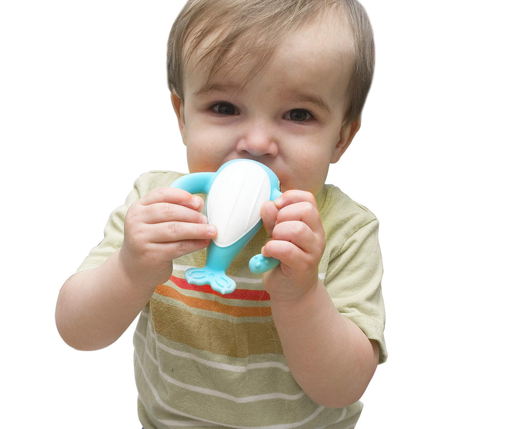 Smily Mia Narwhal pacifier clip included for on-the-go use