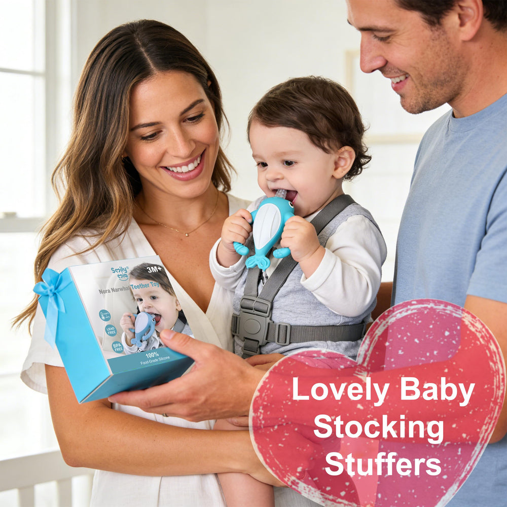 Smily Mia Narwhal push-pop stomach promotes fine motor skills