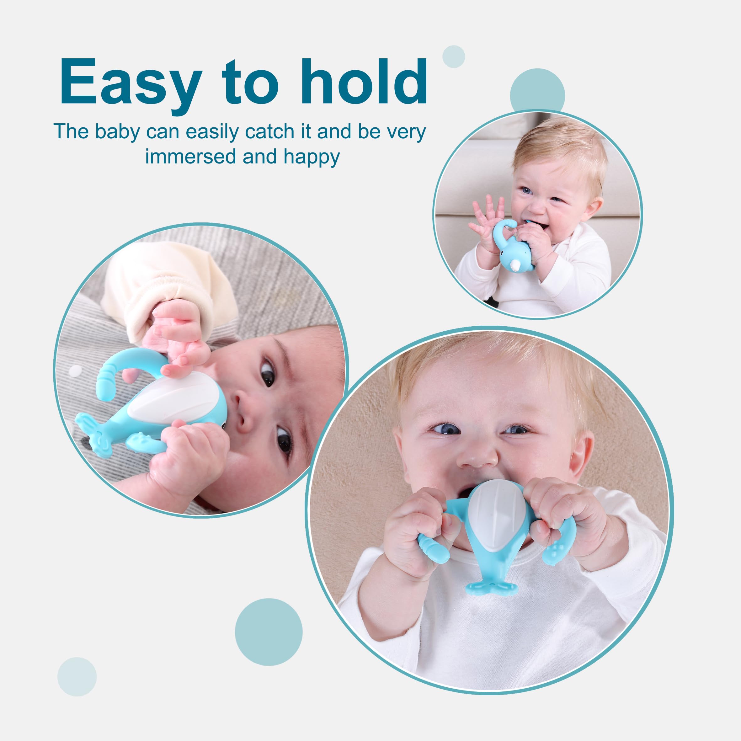 Smily Mia Narwhal teether back gums for balanced gum comfort