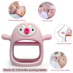 Smily Mia non-dropping design teether keeps toys accessible during playtime.