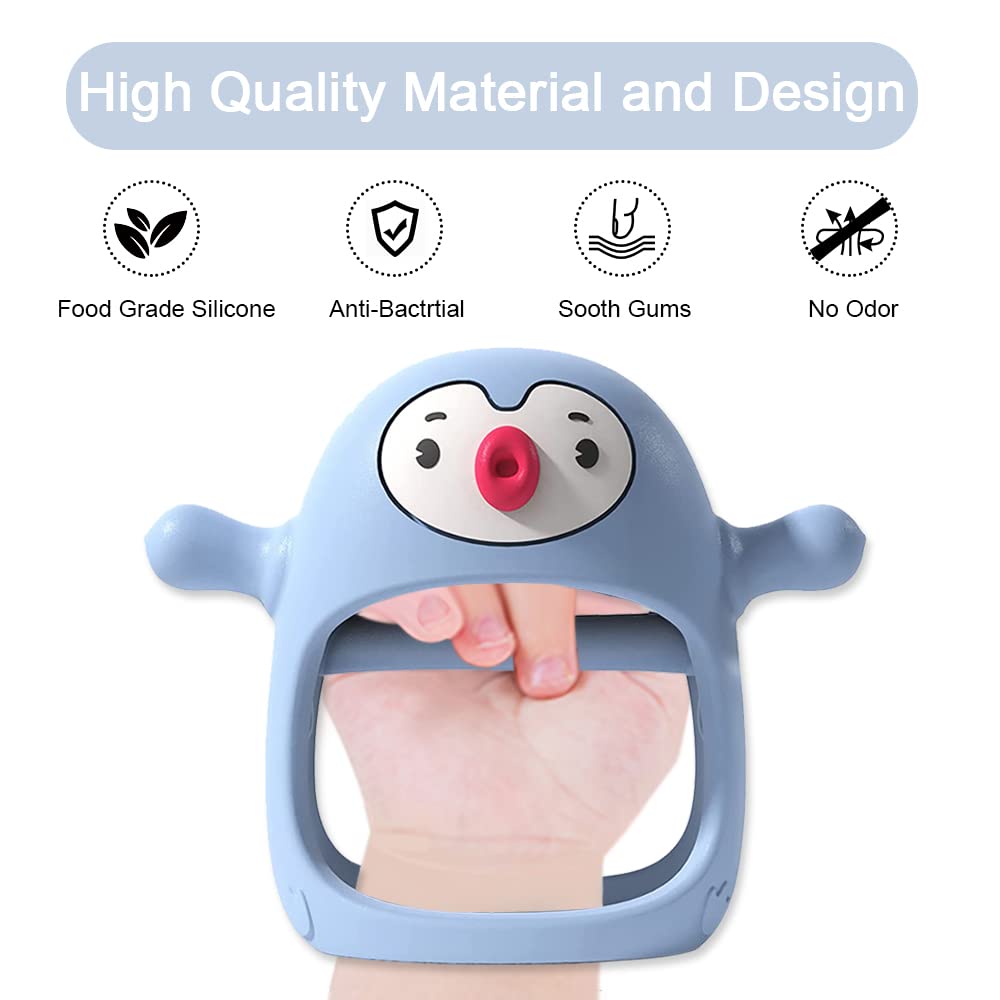 Smily Mia Food-grade Silicone Teether material shown for safe mouthing.