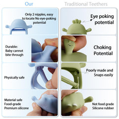 Smily Mia Soft Silicone Teether provides gentle chewing relief