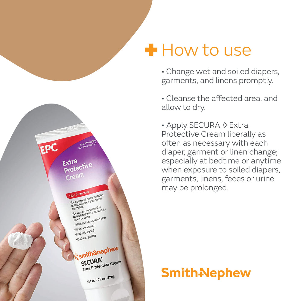 Daily care routine with SECURA EPC leaves skin feeling protected.