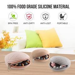 Smlpuame BPA-free silicone pacifier case ensures safe everyday use.