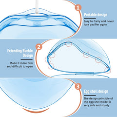 Smlpuame pacifier case is BPA-free and dishwasher-safe for easy cleaning.