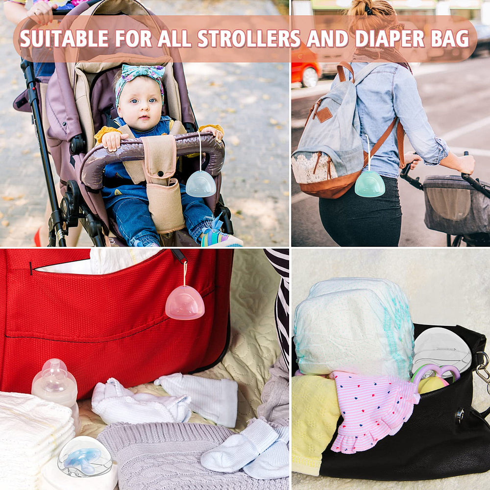 Smlpuame pacifier-case easy-clean-blue highlights soap and water cleaning