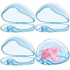 Smlpuame pacifier case - transparent box protecting pacifier from dust, ideal for on-the-go use.