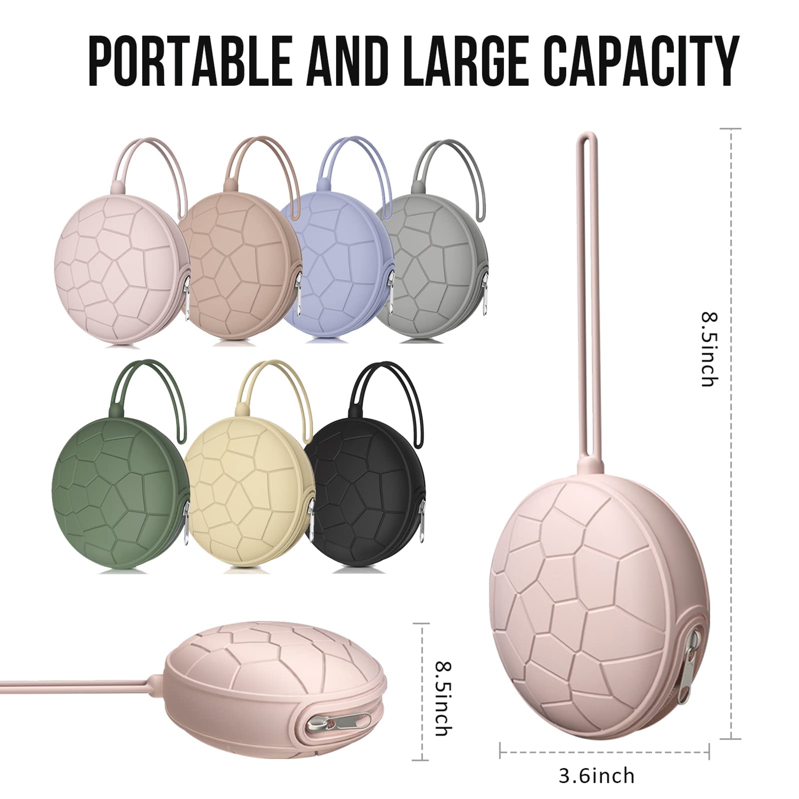 Smlpuame pacifier holder case pink closed demonstrates compact, clean carry in diaper bags.