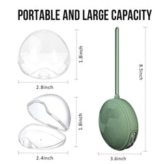 Smlpuame silicone pacifier cover bag stores two pacifiers securely
