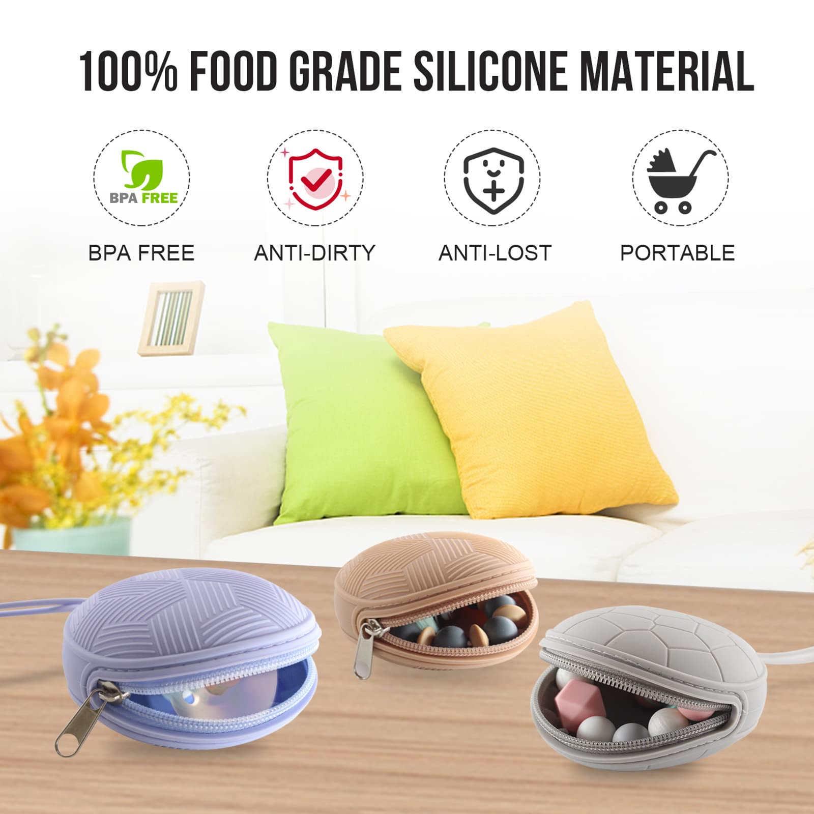 Smlpuame transparent pacifier storage boxes show contents clearly.