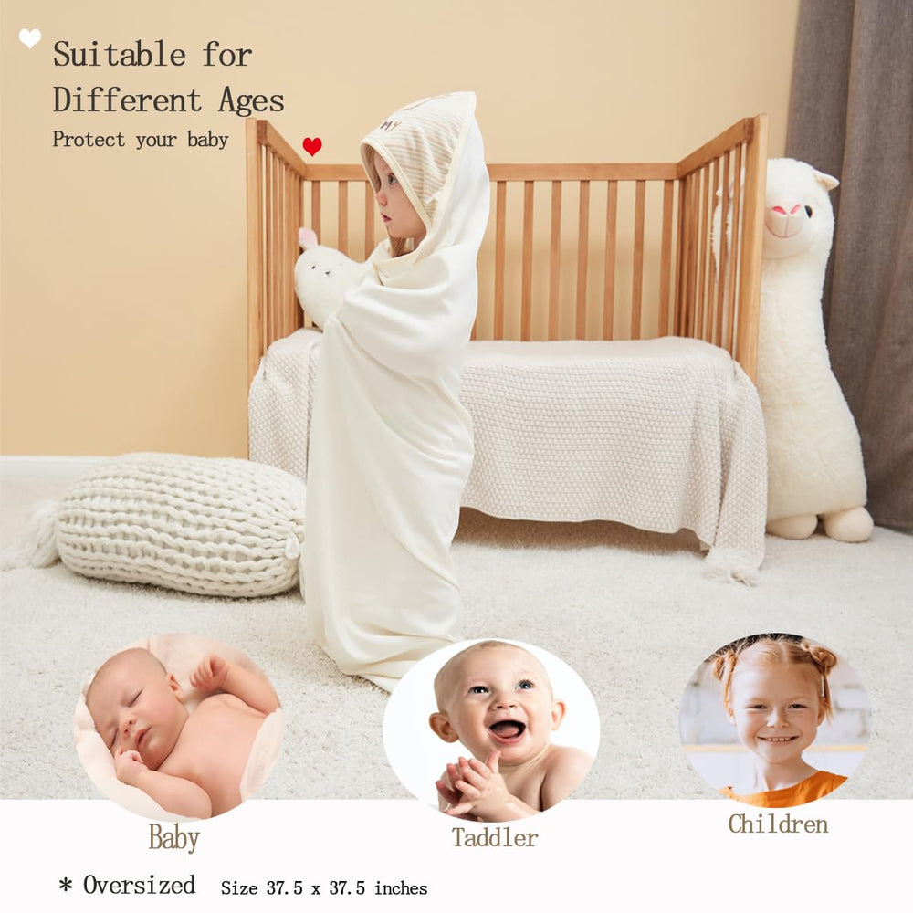 Smluckyg baby gift packaging brown towel set ideal unisex shower gift.