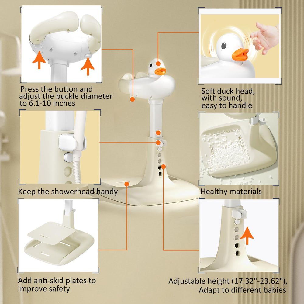 SMLXLXX durable-abs-plastic-baby-bath-stand emphasizes easy cleaning.
