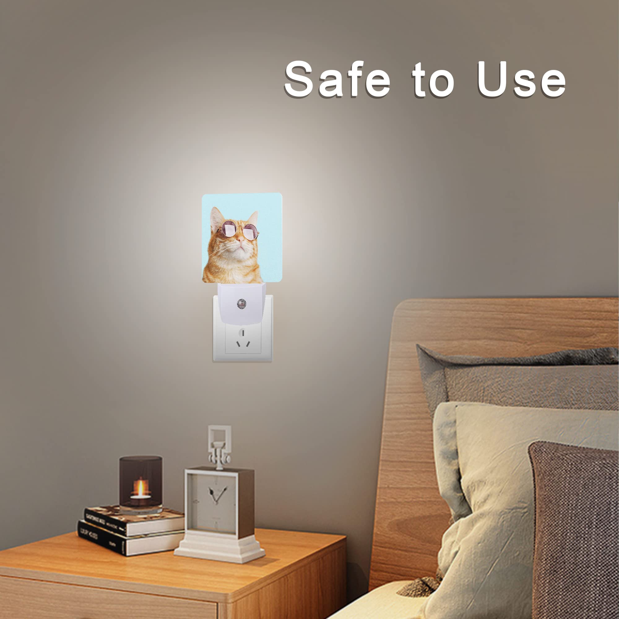 Smoaffly glasses-cat night light in hallway, provides ambient guidance without glare.