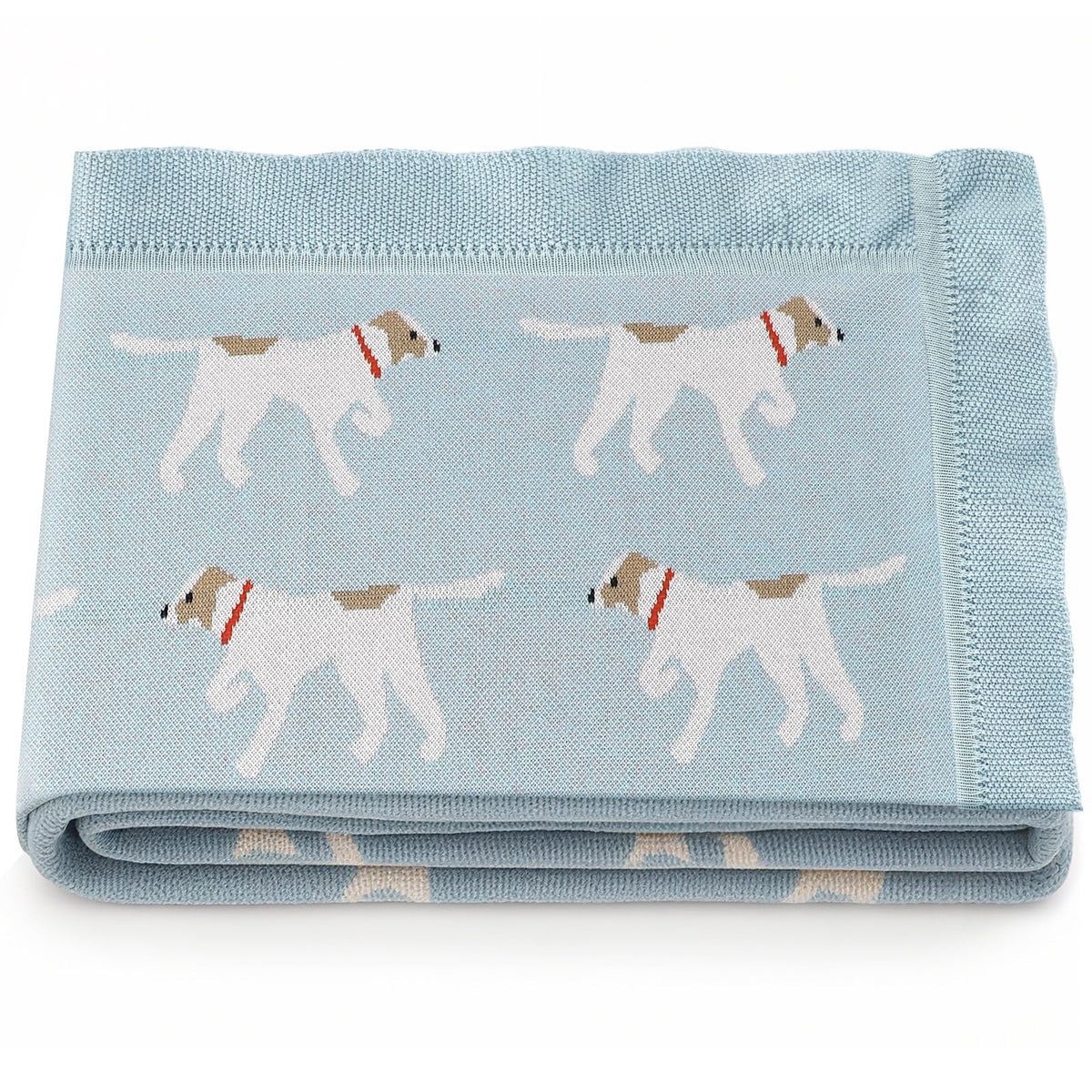 SmoothNovelty blue 40x32 baby blanket with cozy knit texture for newborn comfort.