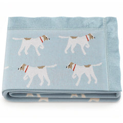 SmoothNovelty blue 40x32 baby blanket with cozy knit texture for newborn comfort.