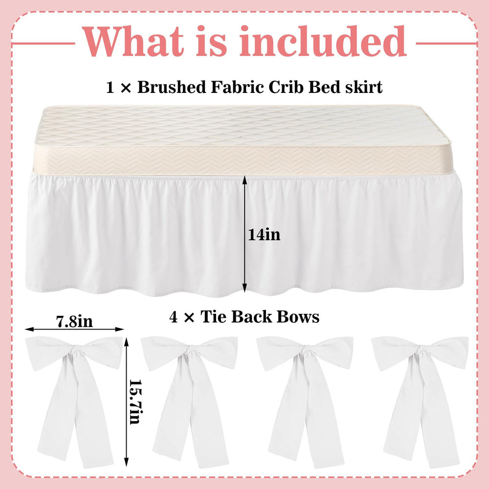 SmoothNovelty removable bows accent adds playful detail that can be updated with nursery themes.