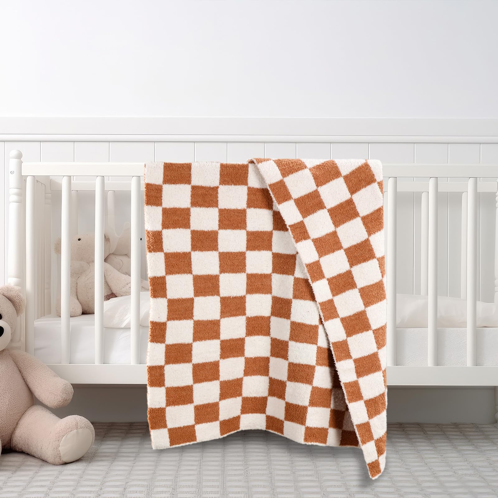 SmoothNovelty brown checkered blanket gift-ready packaging signals thoughtful gift option