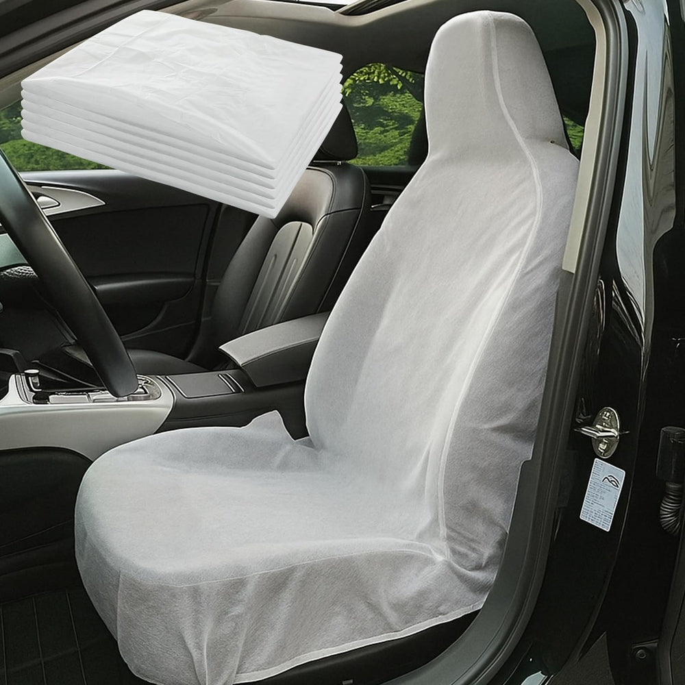SmoothNovelty disposable seat covers universal-fit airplane image showing hygienic protection on public seats