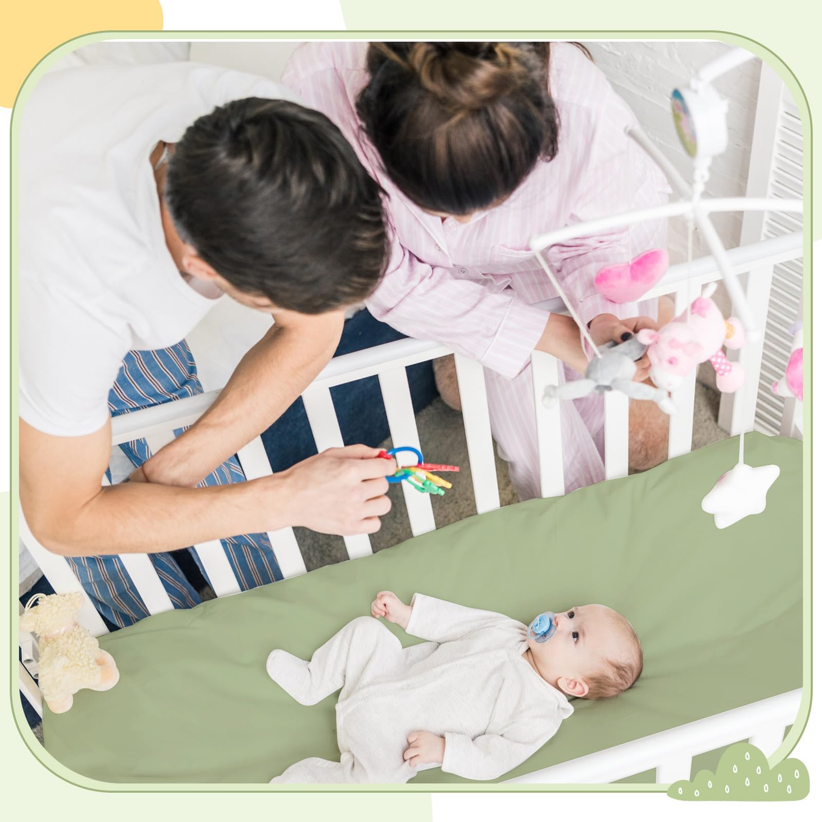 SmoothNovelty easy-care washable crib sheets simplify laundry and daily use.