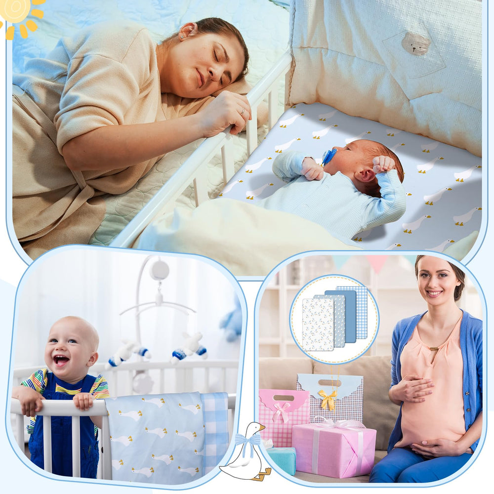 SmoothNovelty gift-ready packaging crib sheet suits a thoughtful baby gift.